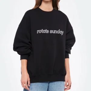 ROTATE Sweatshirt Iris Coton Noir 11