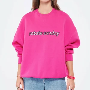 ROTATE Sweatshirt Iris Coton Fuchsia 11