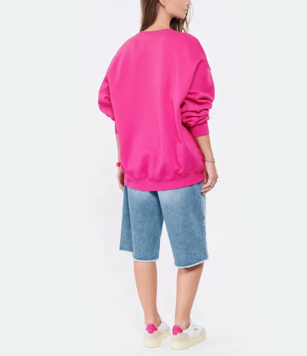 ROTATE Sweatshirt Iris Coton Fuchsia 6