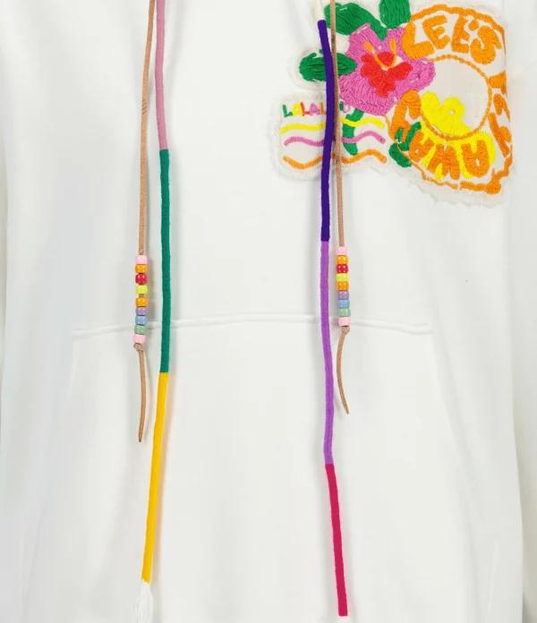 MIRA MIKATI Sweatshirt Hoodie Sydney Coton Blanc 3