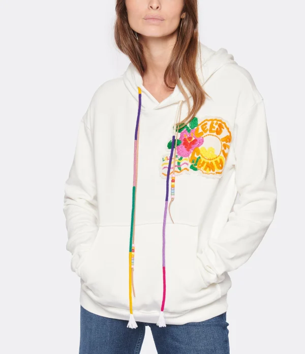 MIRA MIKATI Sweatshirt Hoodie Sydney Coton Blanc 4