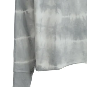 JEANNE VOULAND Sweatshirt Faly Crop Coton Tie And Dye Gris 9