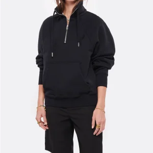 AMI PARIS Sweatshirt Zippé Unisexe Ami De Cœur Coton Biologique Noir 11