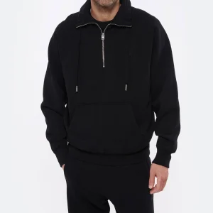 AMI PARIS Sweatshirt Zippé Unisexe Ami De Cœur Coton Biologique Noir 17