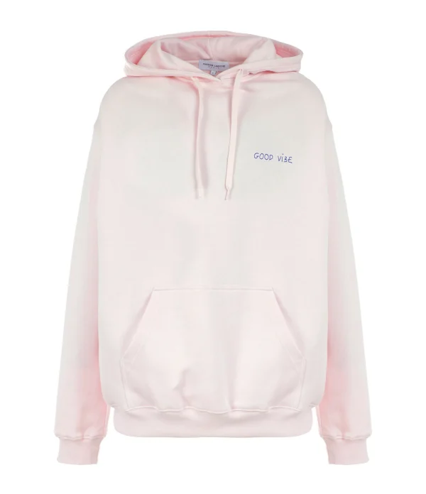 MAISON LABICHE Sweatshirt Unisexe Good Vibe Coton Biologique Rose 1