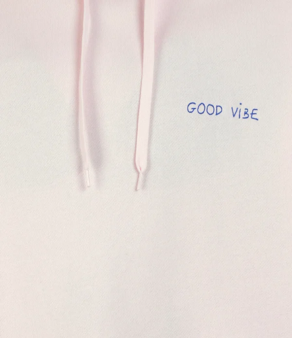 MAISON LABICHE Sweatshirt Unisexe Good Vibe Coton Biologique Rose 3