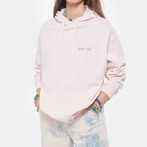 MAISON LABICHE Sweatshirt Unisexe Good Vibe Coton Biologique Rose 14