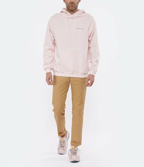 MAISON LABICHE Sweatshirt Unisexe Good Vibe Coton Biologique Rose 8