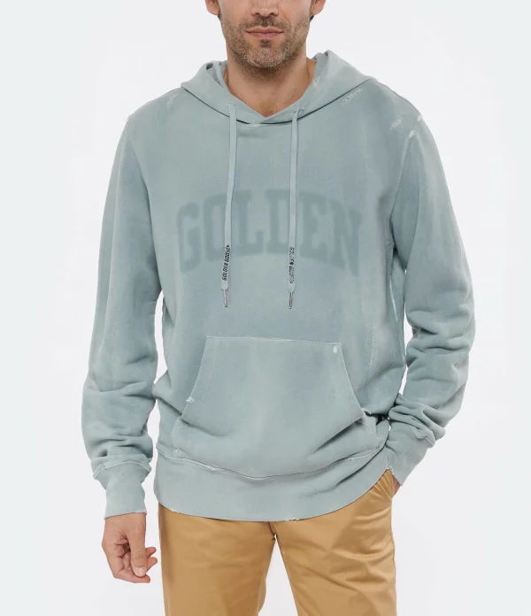 GOLDEN GOOSE Sweatshirt Homme Golden Coton Gris 4