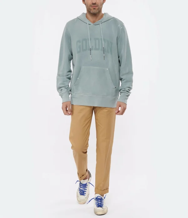 GOLDEN GOOSE Sweatshirt Homme Golden Coton Gris 5