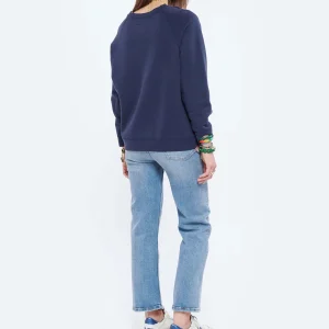 NILI LOTAN Sweatshirt Luka Coton Bleu Marine 15