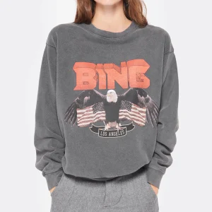 ANINE BING Sweatshirt Vintage Coton Noir 11