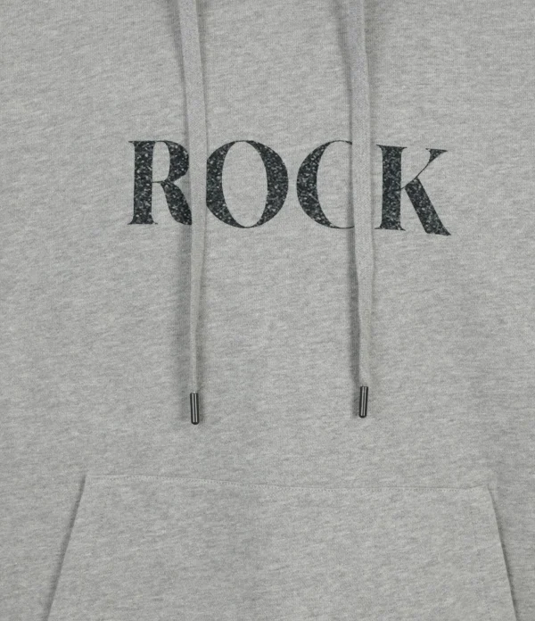 JEANNE VOULAND Sweatshirt Hoodie Gunter Coton Rock Love Gris Clair Glitter 3