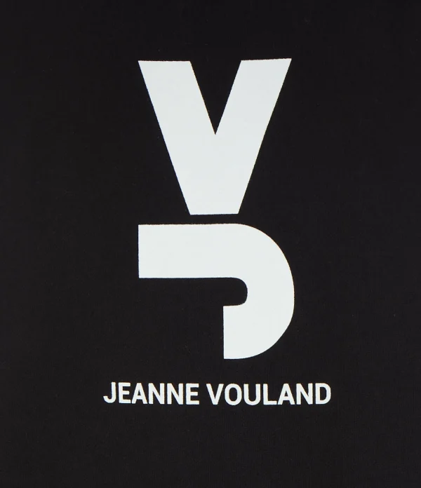 JEANNE VOULAND Sweatshirt Gais Logo JV Molleton Noir 3