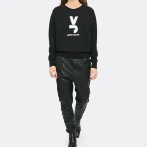 JEANNE VOULAND Sweatshirt Gais Logo JV Molleton Noir 16