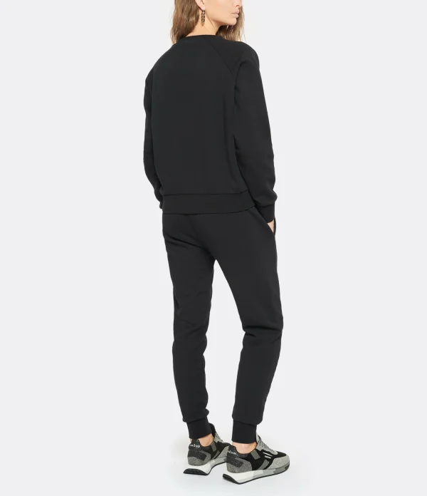 JEANNE VOULAND Sweatshirt Gais Logo JV Molleton Noir 7