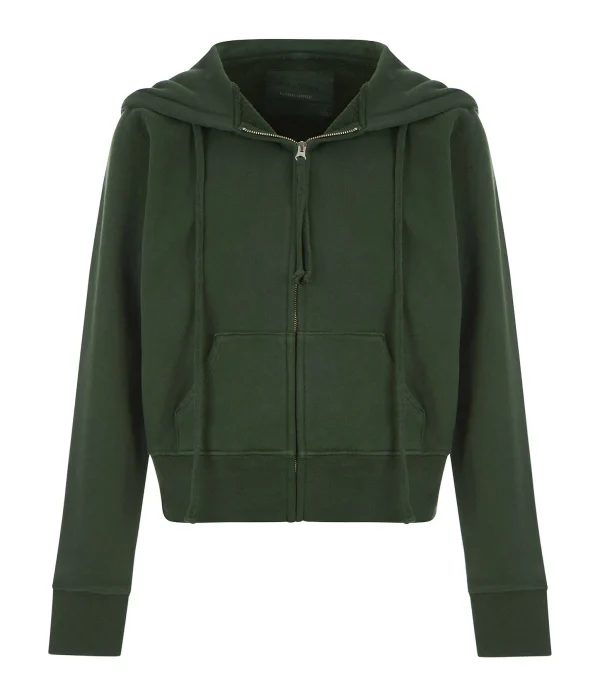 NILI LOTAN Sweatshirt Zippé Callie Vert, Capsule Campus Green 1