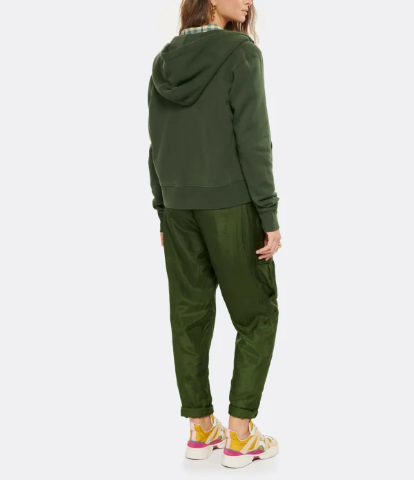 NILI LOTAN Sweatshirt Zippé Callie Vert, Capsule Campus Green 6