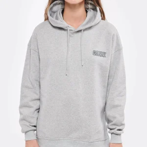 GANNI Sweatshirt Hoodie Software Isoli Coton Biologique Gris Paloma 8