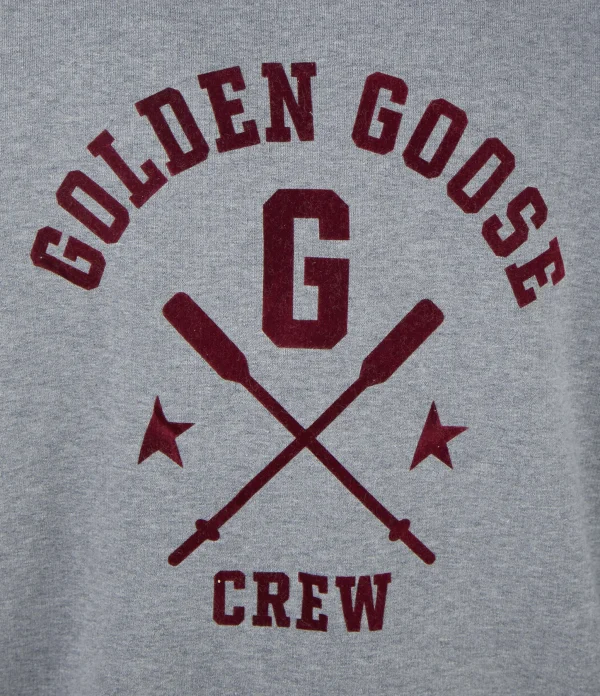 GOLDEN GOOSE Sweatshirt Homme Archibald Crew Coton Gris 3