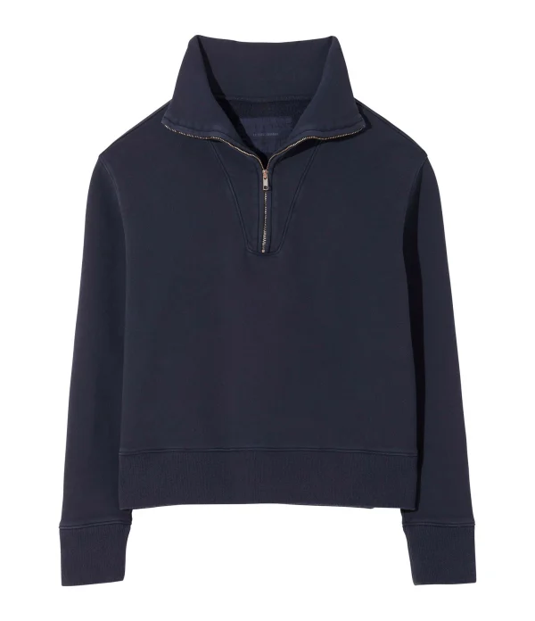 NILI LOTAN Sweatshirt Zippé Bentley Coton Navy 1