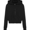 NILI LOTAN Sweatshirt Zippé Callie Coton Noir Délavé 20