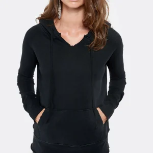 NILI LOTAN Sweatshirt Janie Coton Noir Délavé 12