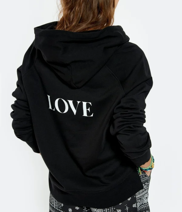 JEANNE VOULAND Sweatshirt Hoodie Edson Coton Noir 6