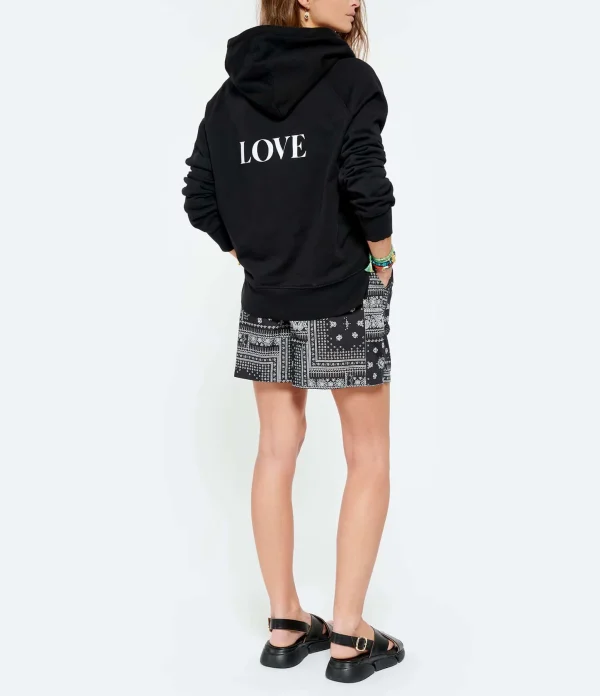 JEANNE VOULAND Sweatshirt Hoodie Edson Coton Noir 8