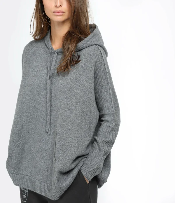 KUJTEN Sweatshirt Reena Oversize Cachemire Gris Flanelle 4