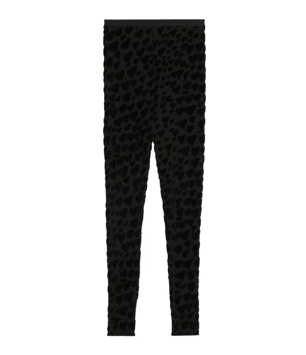 AMI PARIS Legging Ami De Cœur Coton Noir 1