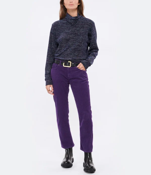 MODETROTTER Pantalon Elias Coton Violet 4