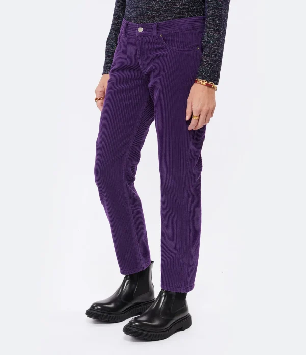 MODETROTTER Pantalon Elias Coton Violet 5