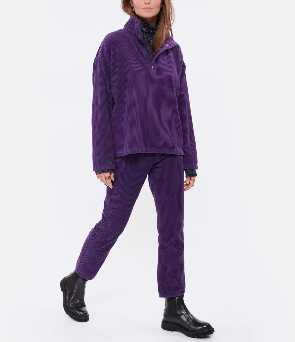 MODETROTTER Pantalon Elias Coton Violet 7