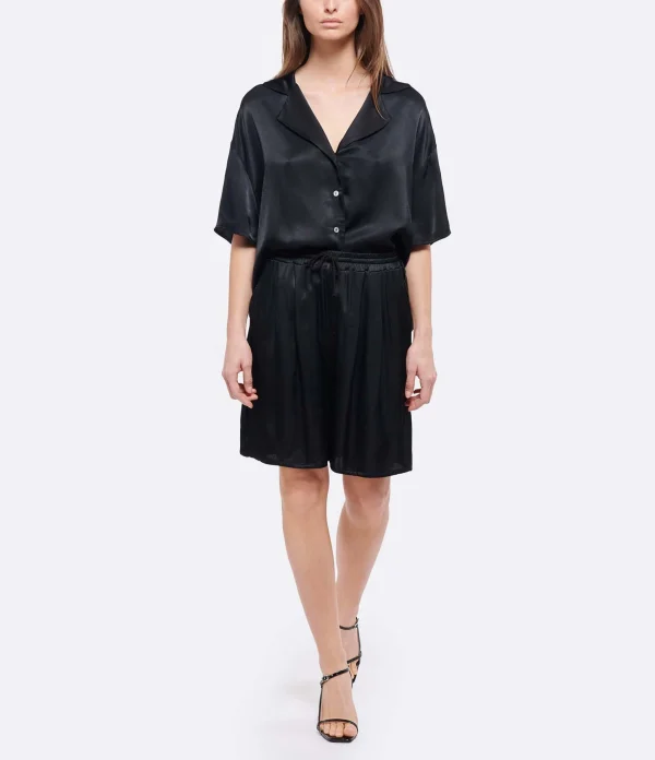 JEANNE VOULAND Chemise Hella Satin Noir 7