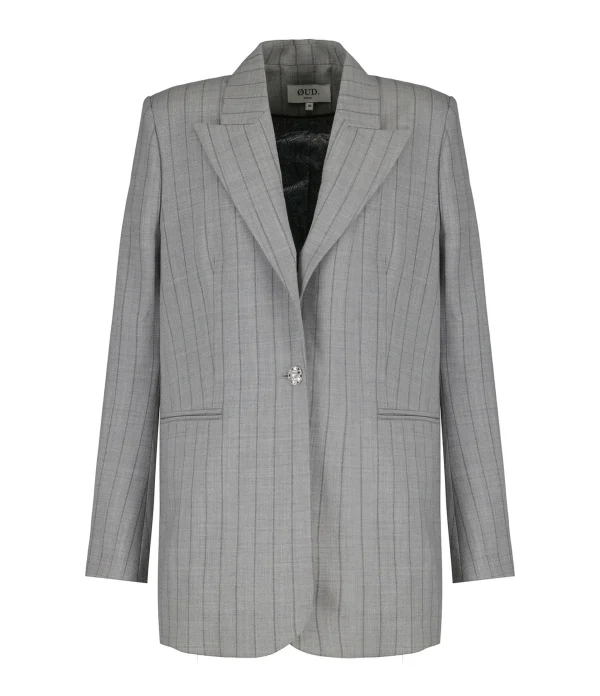 OUD Veste Blazer Sonia Laine Rayures Gris 1