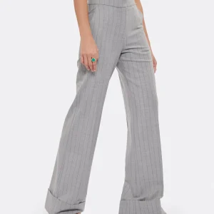 OUD Pantalon Costume Laine Rayures Gris 13