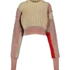 MM6 MAISON MARGIELA Pull Court Laine Beige Rouge 19