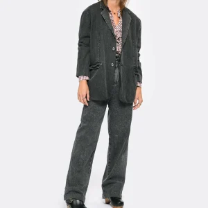 CHARLIE JOE Blazer Nolan Denim Noir Délavé 15