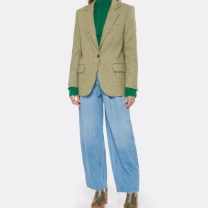 MARGAUX LONNBERG Veste Blazer Duke Laine Vert Tweed 15