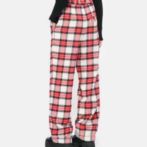 CHARLIE JOE Pantalon Julian Coton Tartan Rouge 15