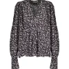 ISABEL MARANT ÉTOILE Blouse Amirya Noir Écru 17