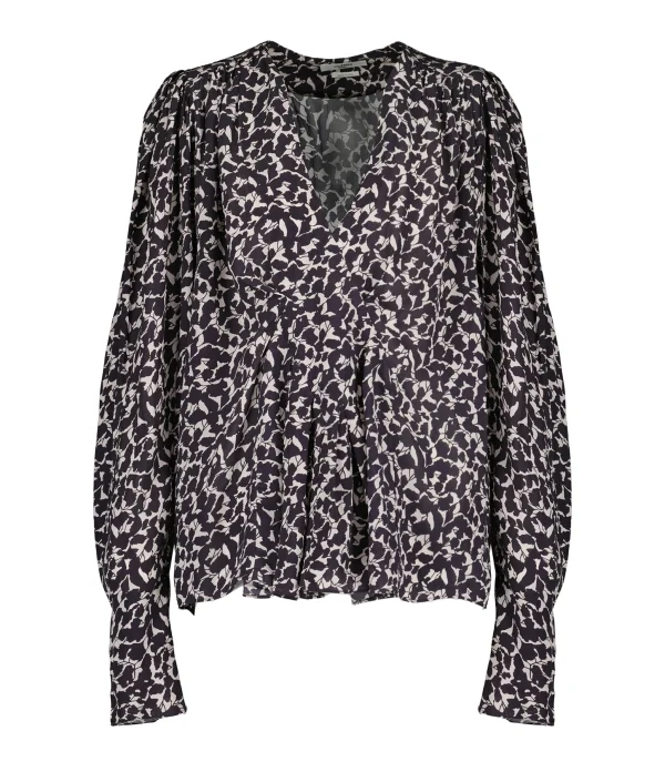 ISABEL MARANT ÉTOILE Blouse Amirya Noir Écru 1