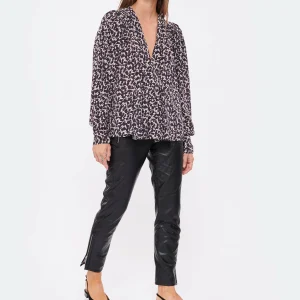 ISABEL MARANT ÉTOILE Blouse Amirya Noir Écru 14