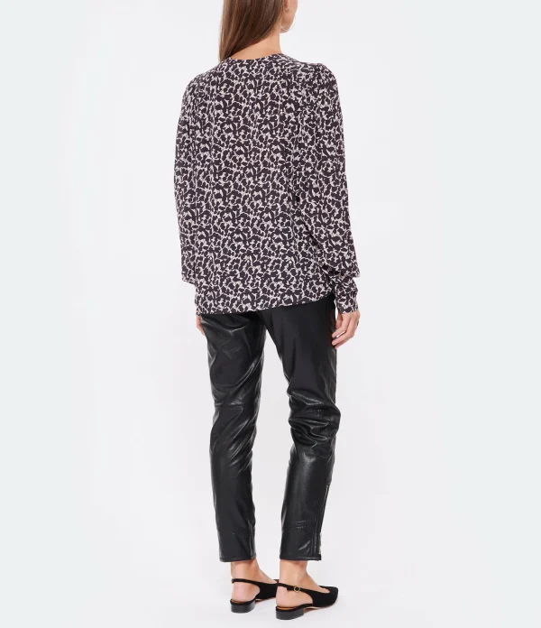 ISABEL MARANT ÉTOILE Blouse Amirya Noir Écru 6