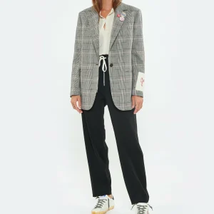 GOLDEN GOOSE Veste Blazer Laine Gris Blanc 13