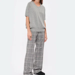 GOLDEN GOOSE Pantalon Golden Laine Carreaux Gris 22