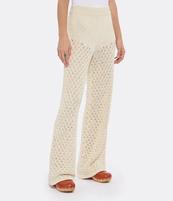 ROTATE Pantalon Calla Coton Beige 4