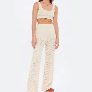 ROTATE Pantalon Calla Coton Beige 15