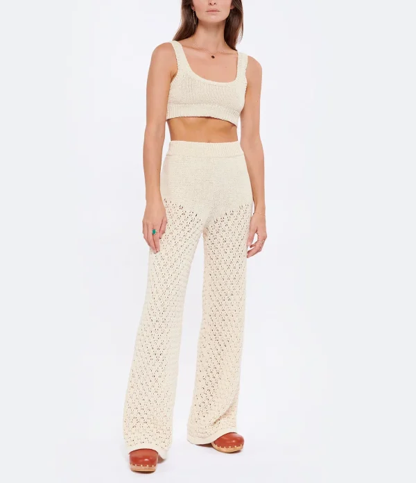 ROTATE Pantalon Calla Coton Beige 6